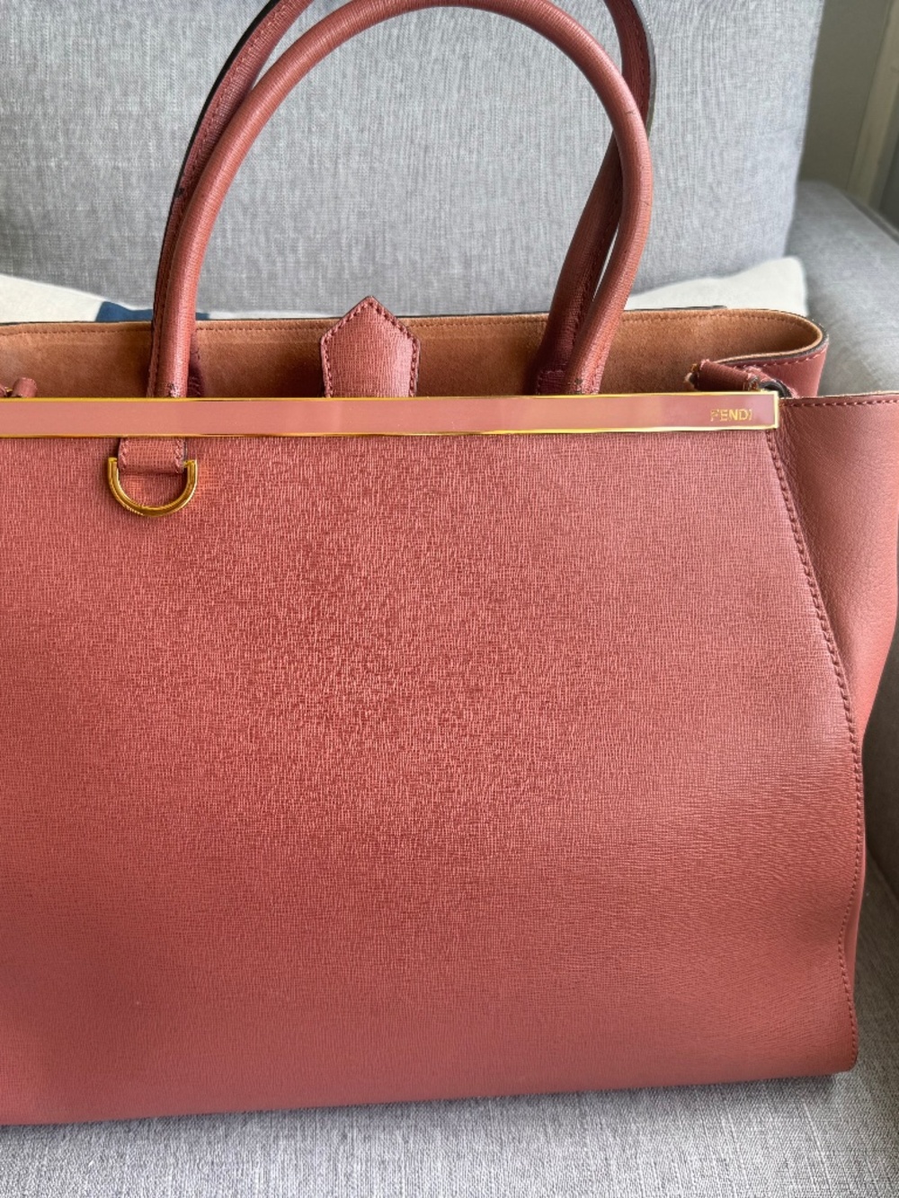 Fendi 2jours leather tote